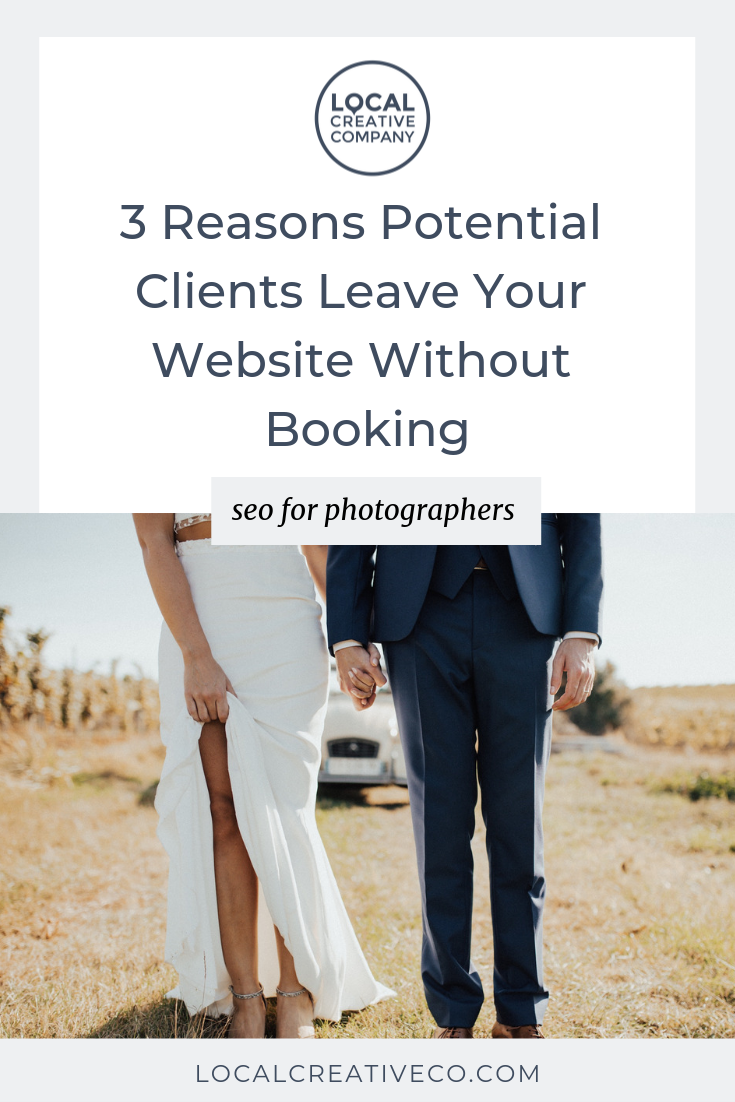 Why do they leave without contacting you and booking?  Here are 3 reasons potential clients DON't fill out your contact form and what you can do about it.