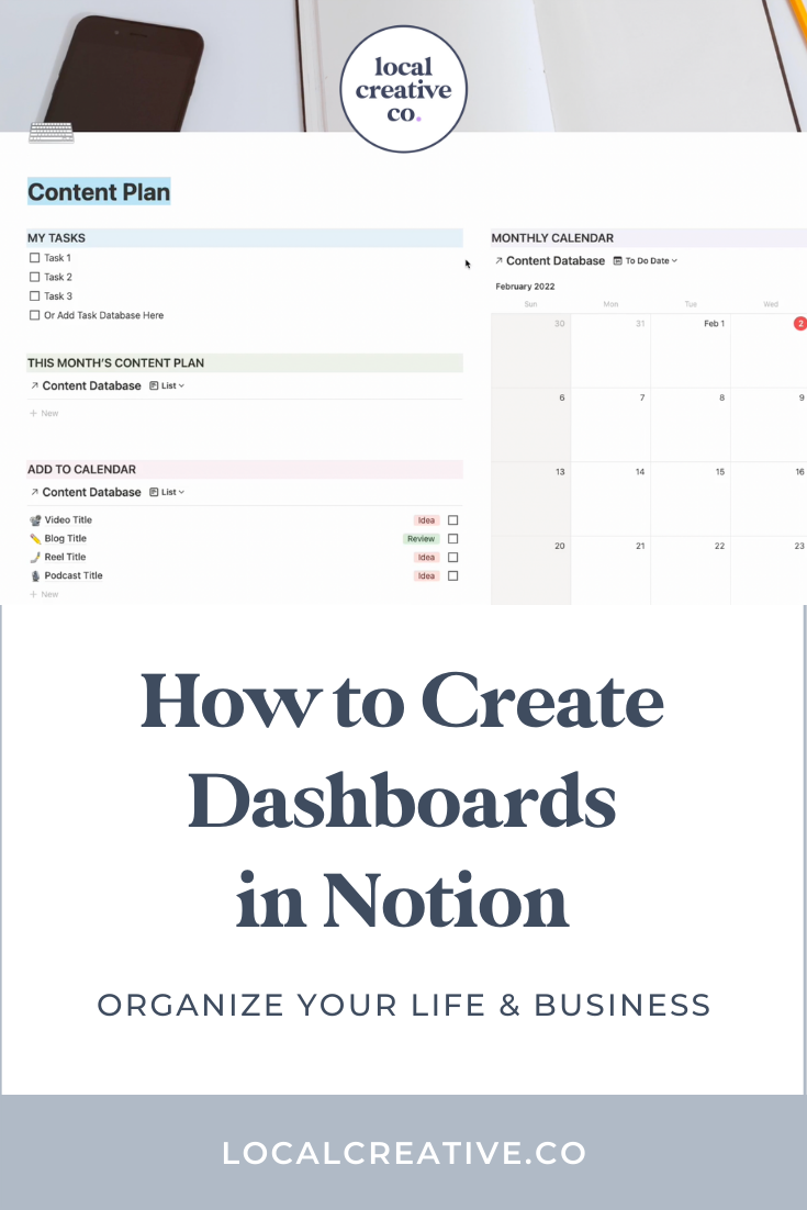 How to create simple Notion dashboards