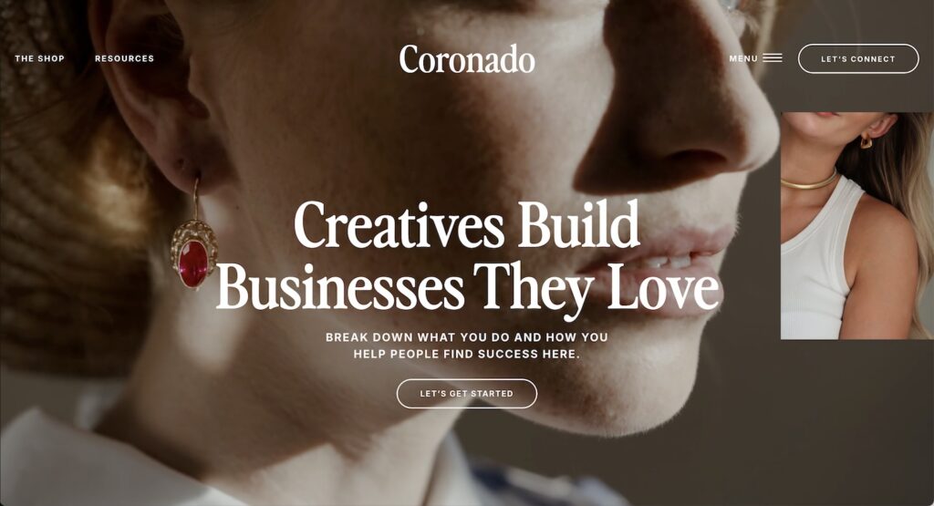 Coronado Showit Website template by Davey & Krista