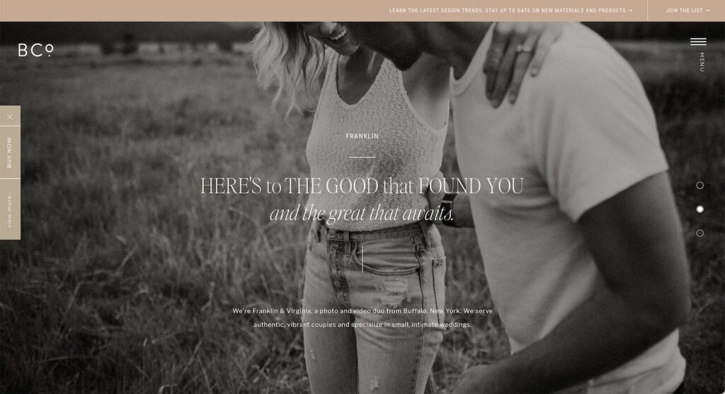 Franklin Showit website template by Buffalo Collective