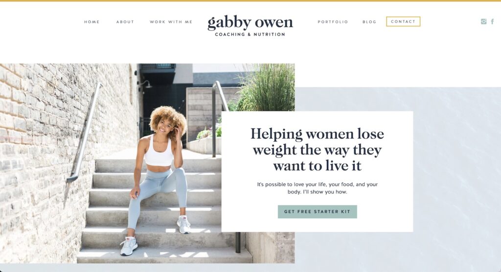 Gabby Showit website template by Elizabeth McCravy