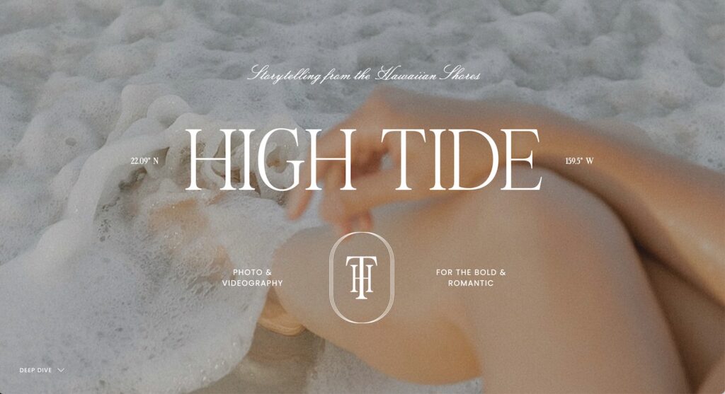 High Tide Showit website template by Northfolk.