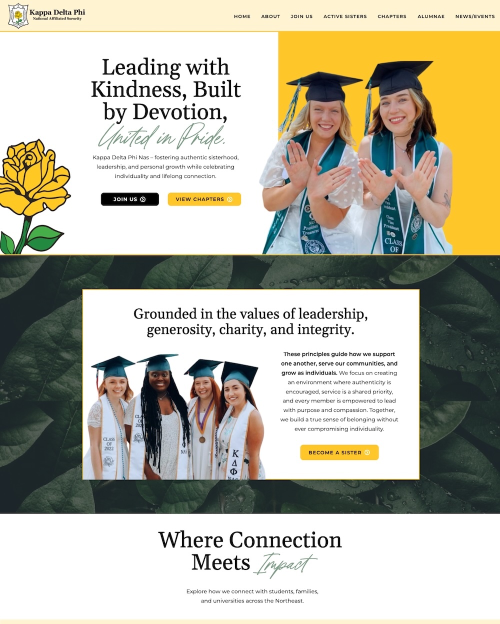 Sorority website design inspiration by Local Creative.